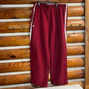 Under Armour Men’s Burgundy Joggers with White Accents